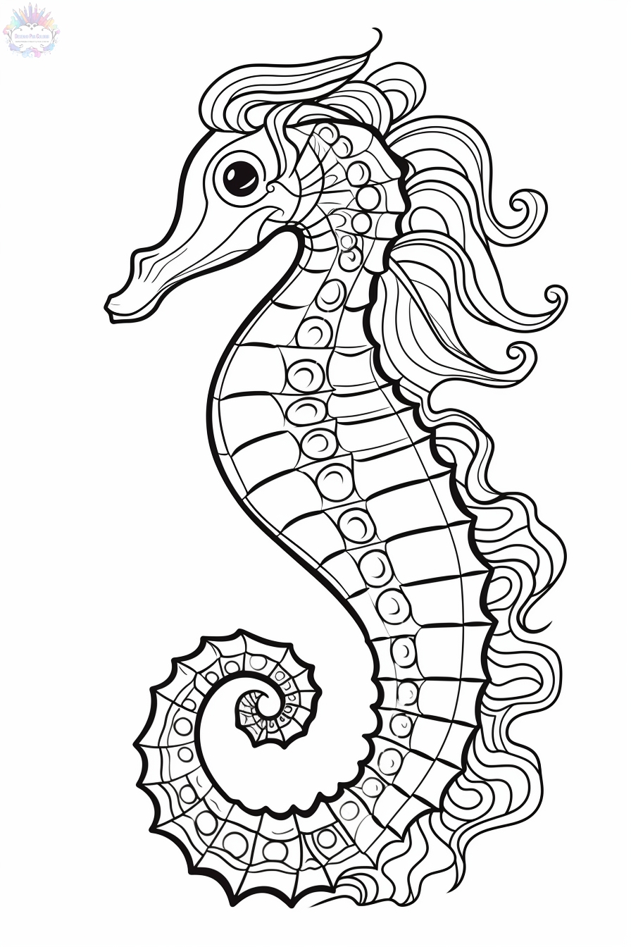 Seahorse coloring pages