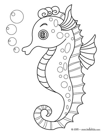 Seahorse coloring pages