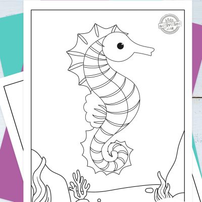 Super cute free printable seahorse coloring pages kids activities blog