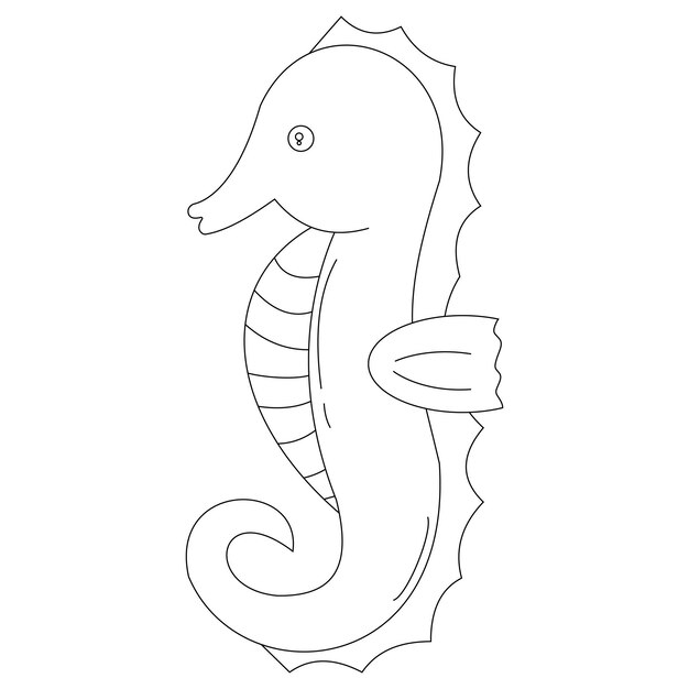 Premium vector aquatic animals clipart sea animals clipart seahorse