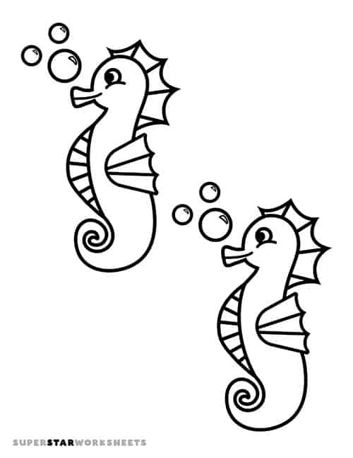 Seahorse template