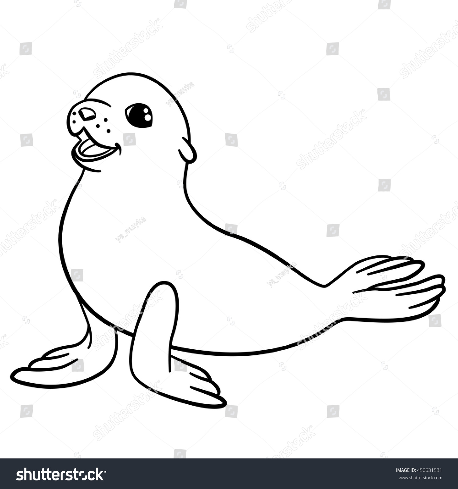 Coloring pages little cute baby fur stock vector royalty free