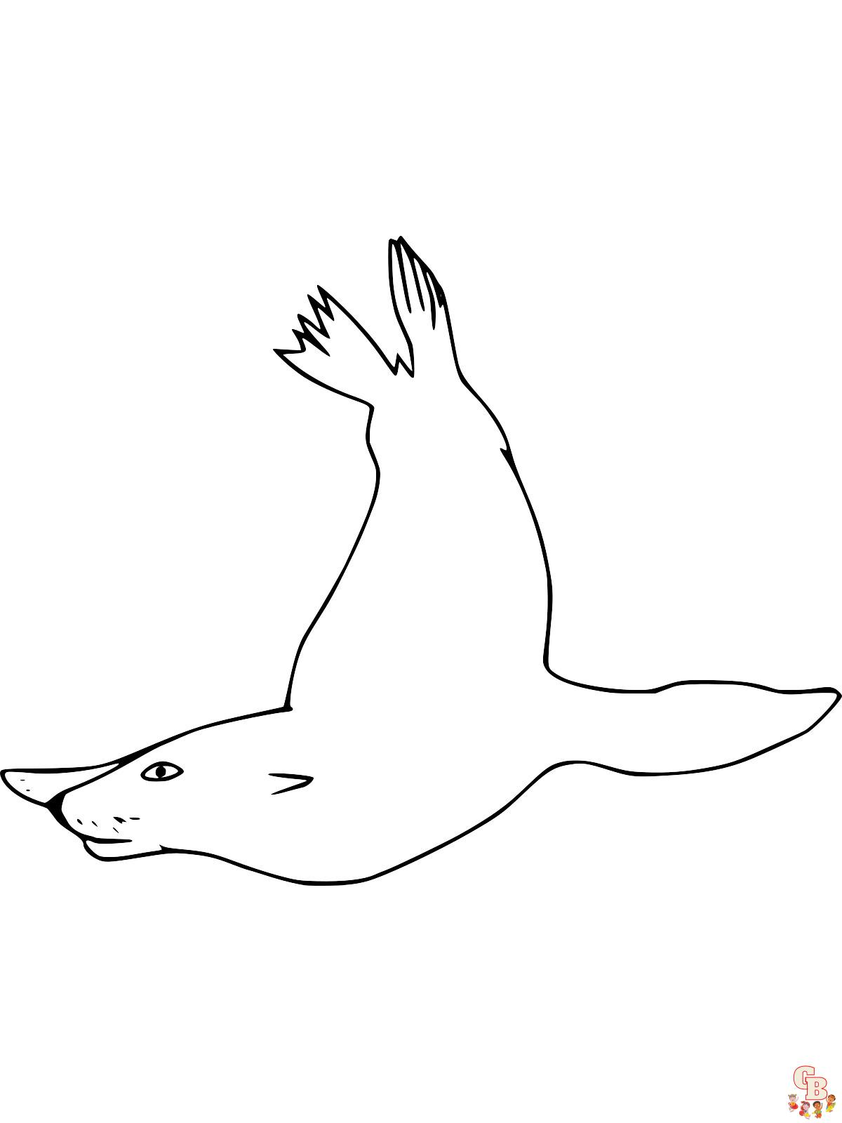 Enjoy free printable sea lion coloring pages