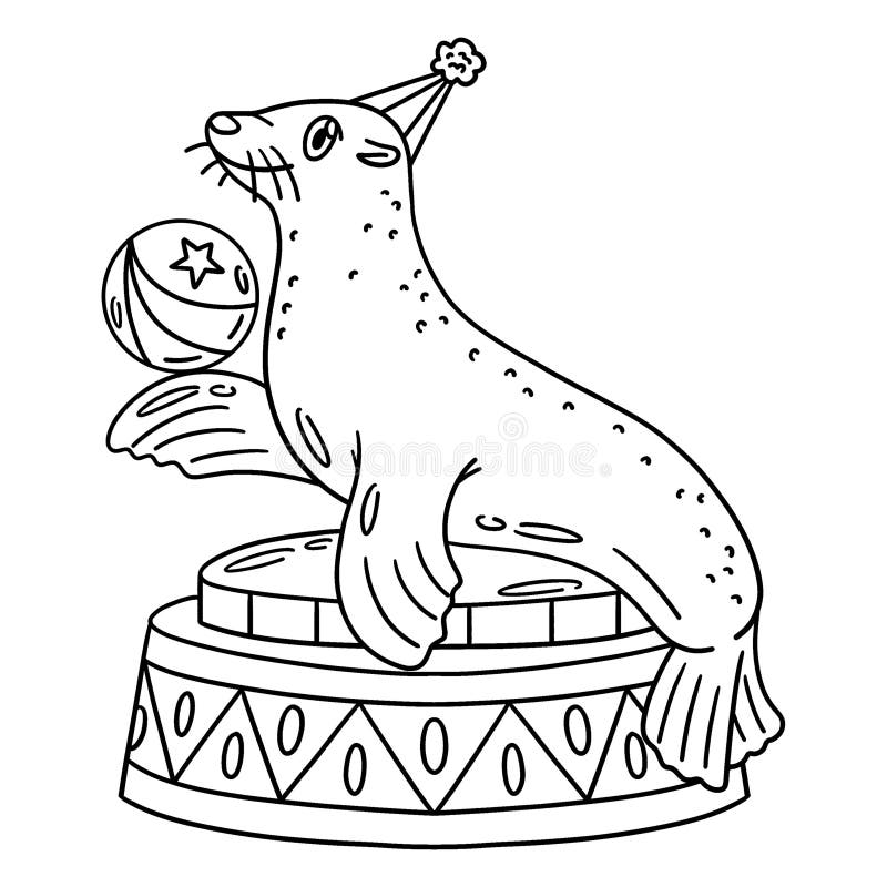 Sea lion coloring page stock illustrations â sea lion coloring page stock illustrations vectors clipart