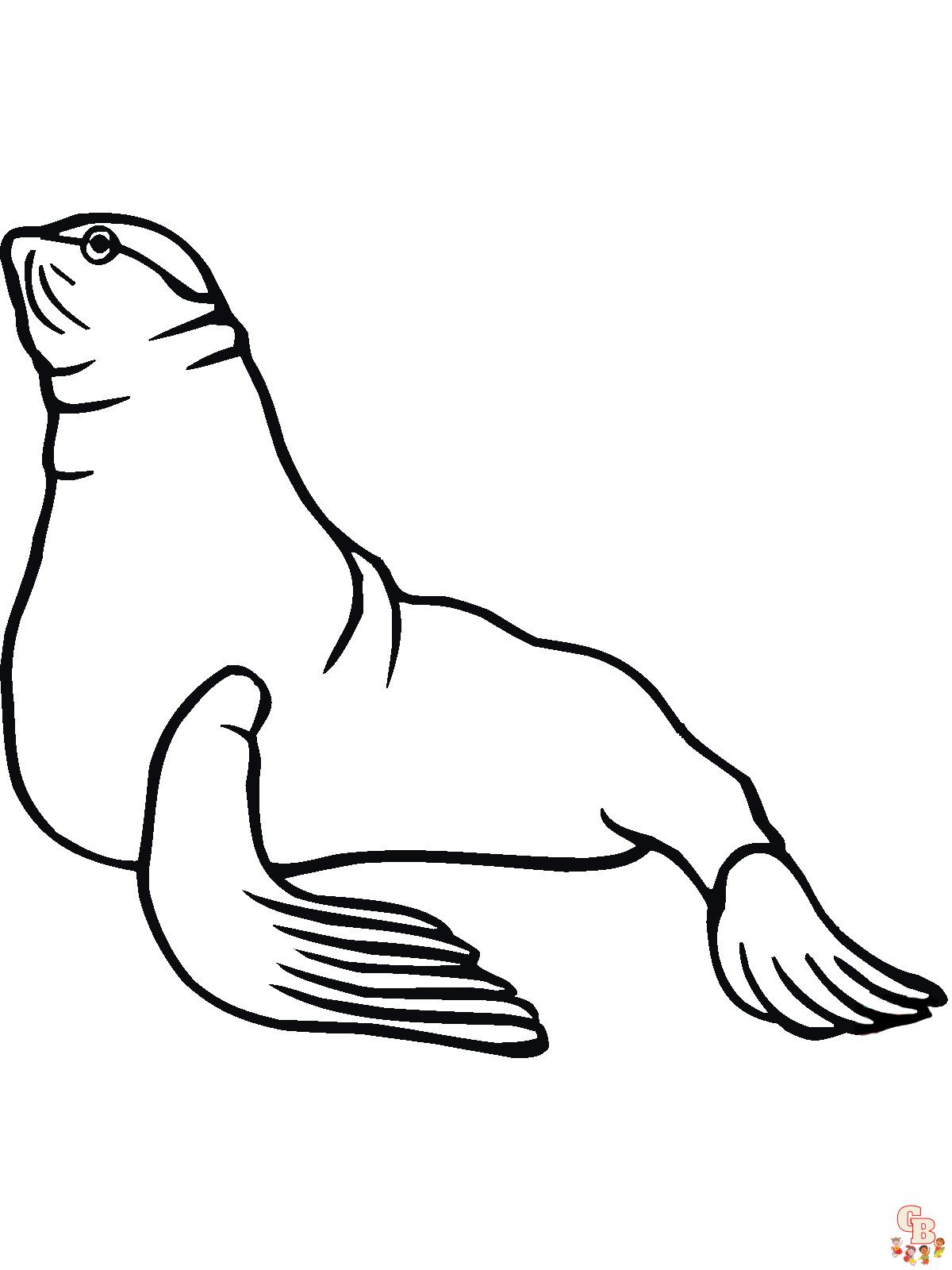 Enjoy free printable sea lion coloring pages