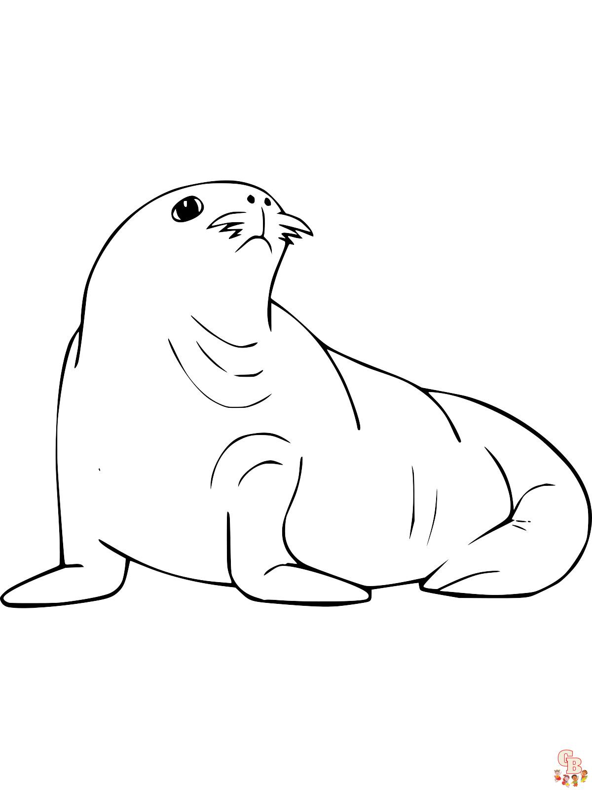 Enjoy free printable sea lion coloring pages