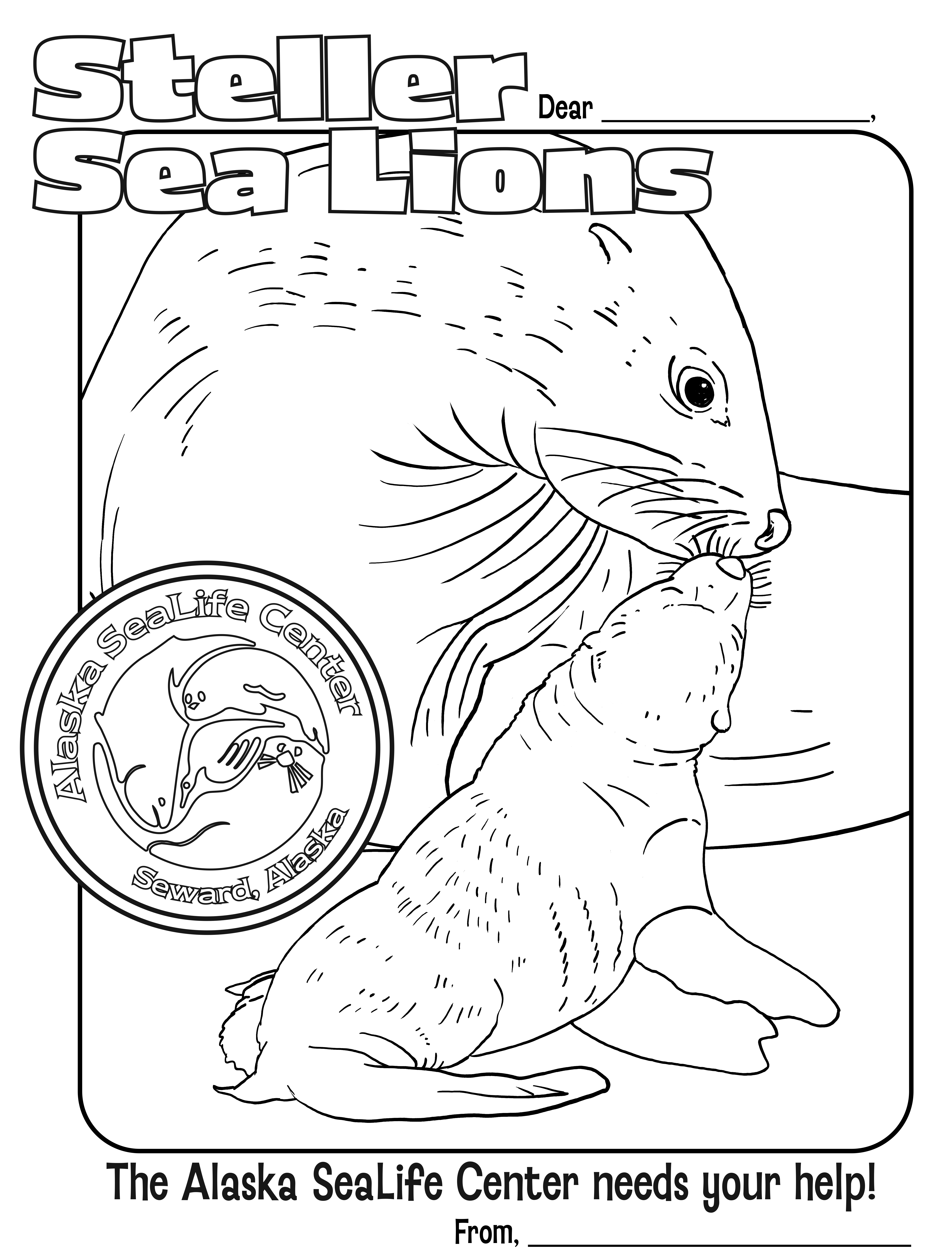 Coloring to save the alaska sealife center