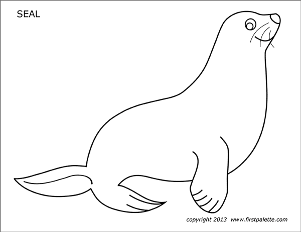 Seal free printable templates coloring pages