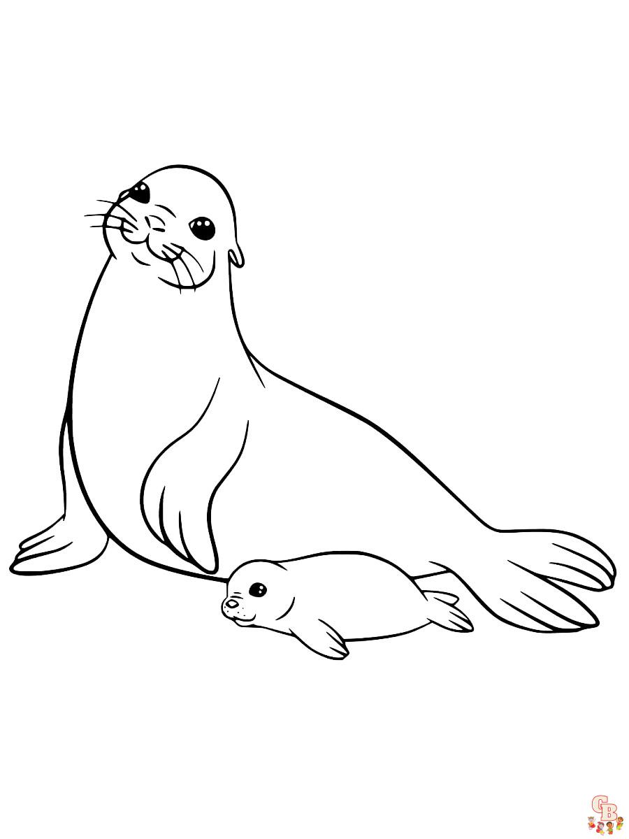 Enjoy free printable sea lion coloring pages