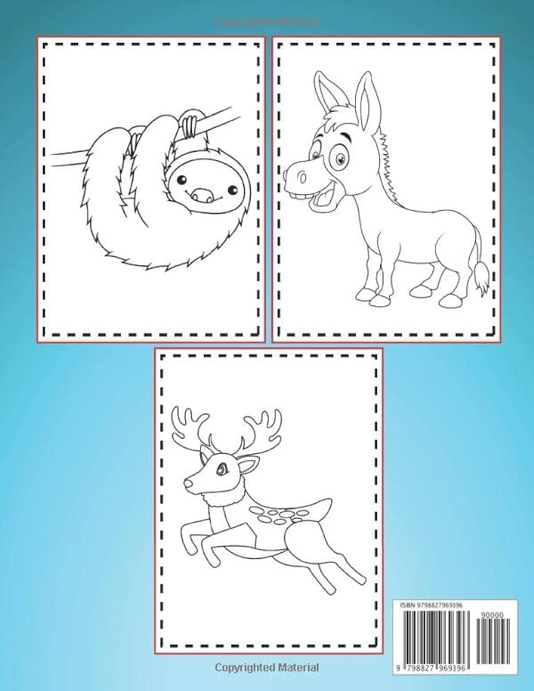 Animals coloring book for kids ages