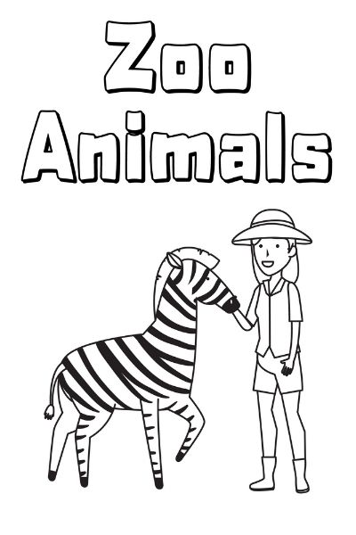 Zoo animal coloring pages