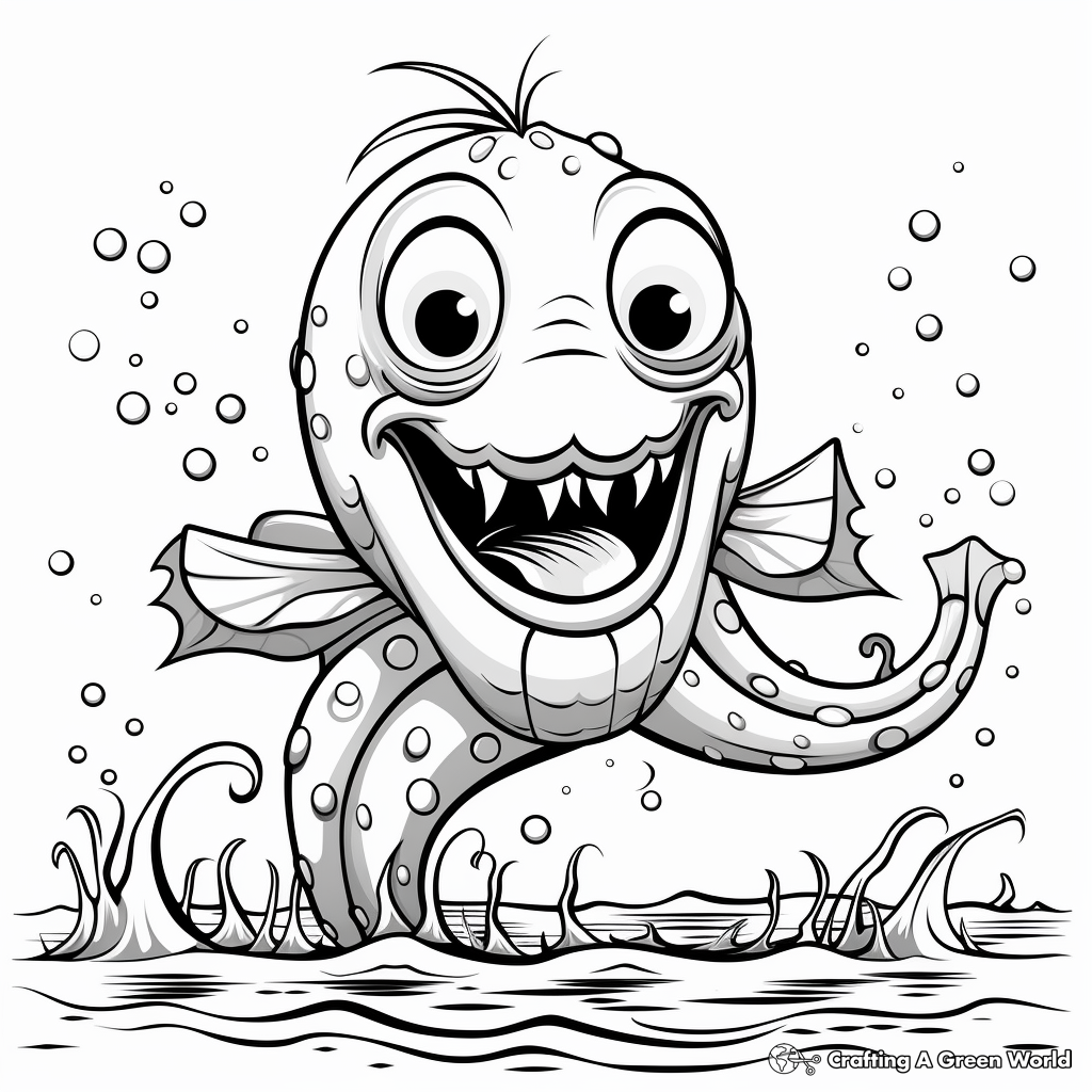 Sea monster coloring pages