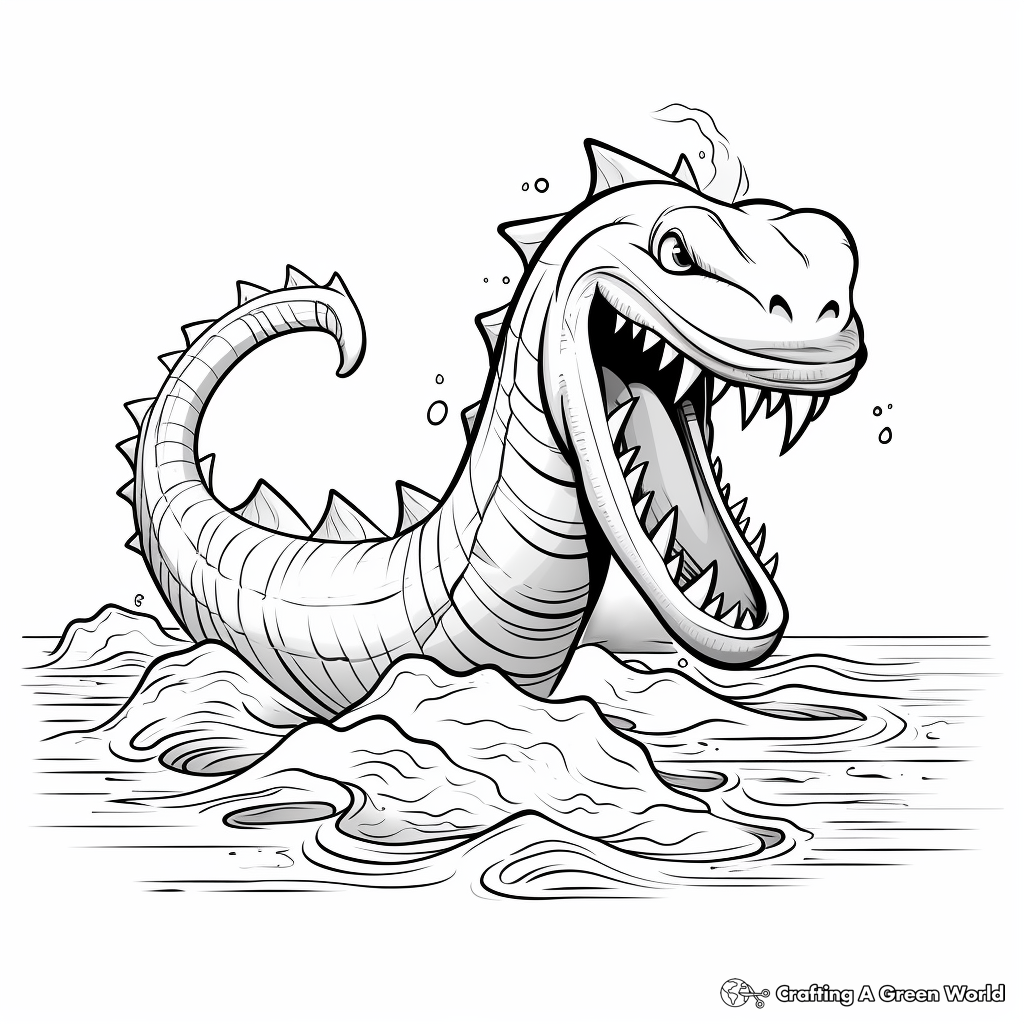 Sea monster coloring pages