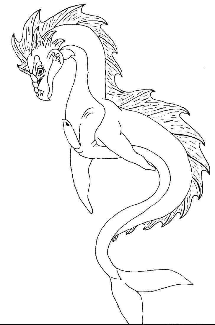 Online coloring pages coloring sea monster coloring