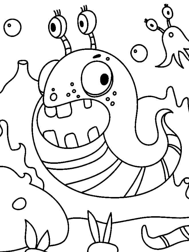 Sea monsters coloring page