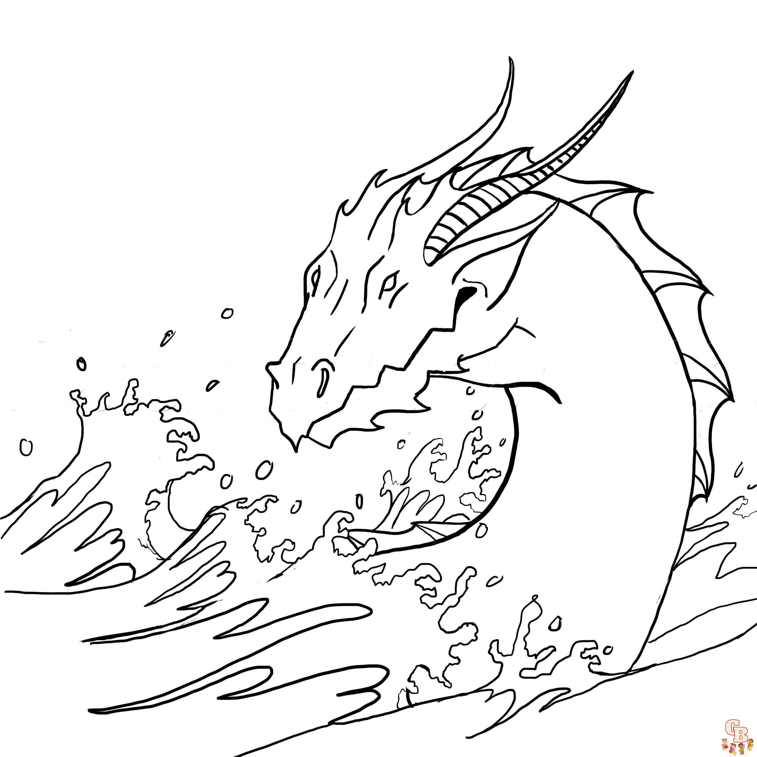 Sea monster coloring pages for kids