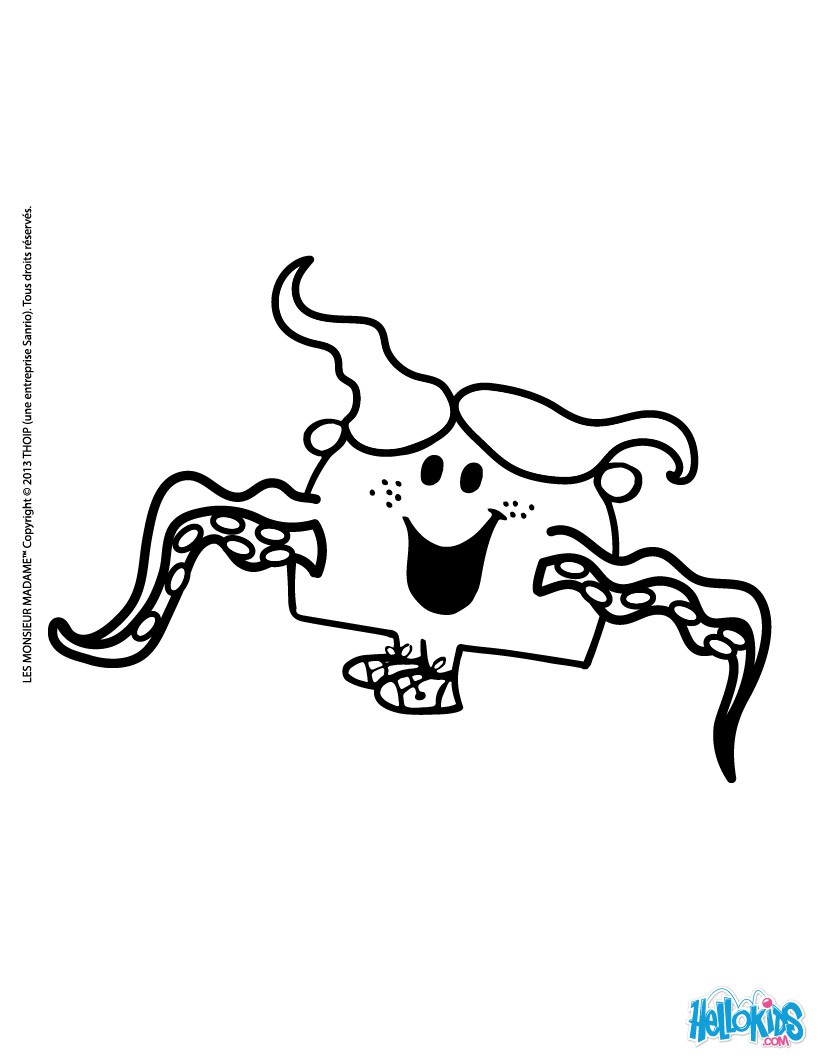 Little miss sea monster coloring pages