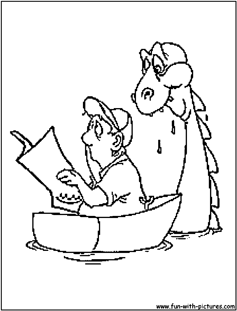 Sea monster coloring page