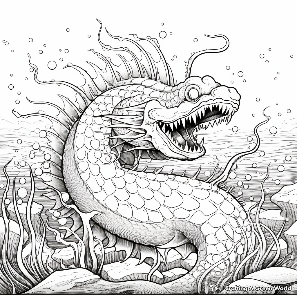 Sea monster coloring pages