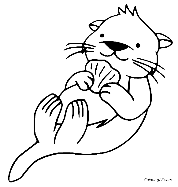 Otter coloring pages