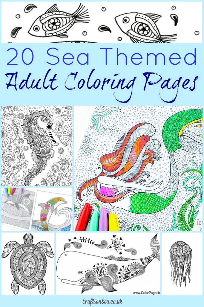 Free sea themed adult loring pages