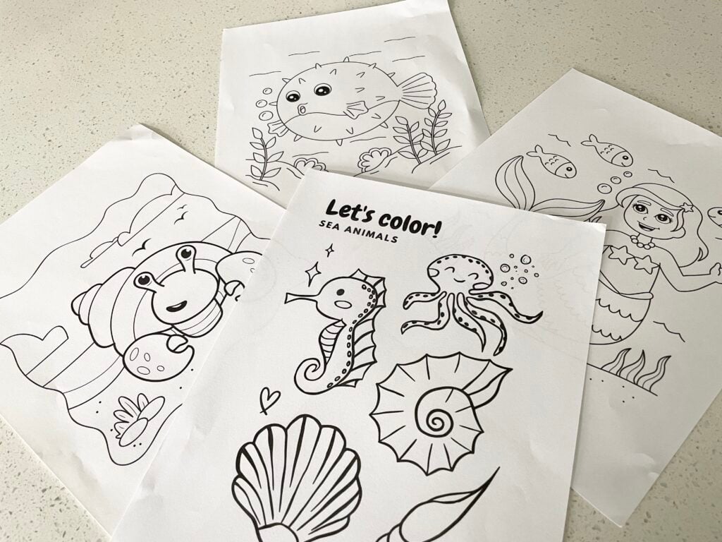 Sea creature coloring page printable