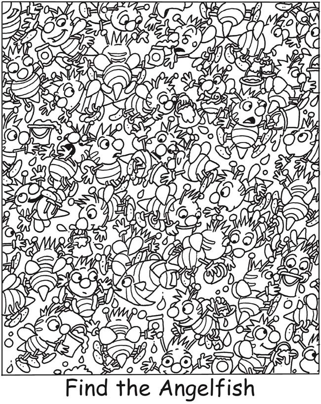 Spark silly sea life find it color it