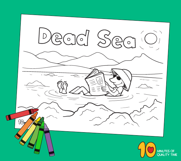 Dead sea coloring page â minutes of quality time