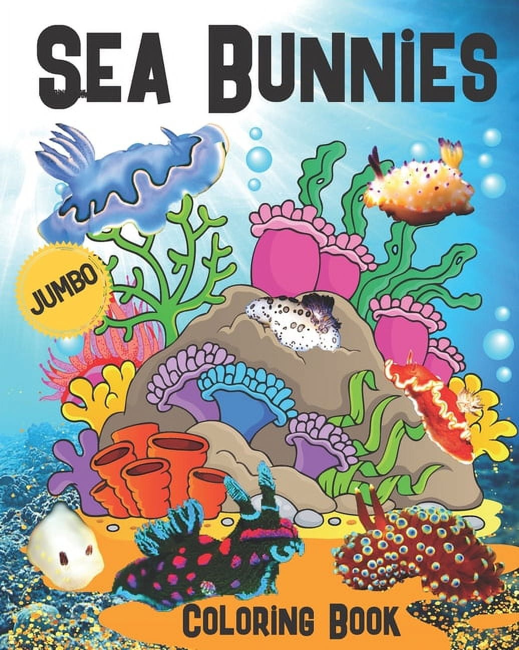 Sea bunnies jumbo coloring book paperback