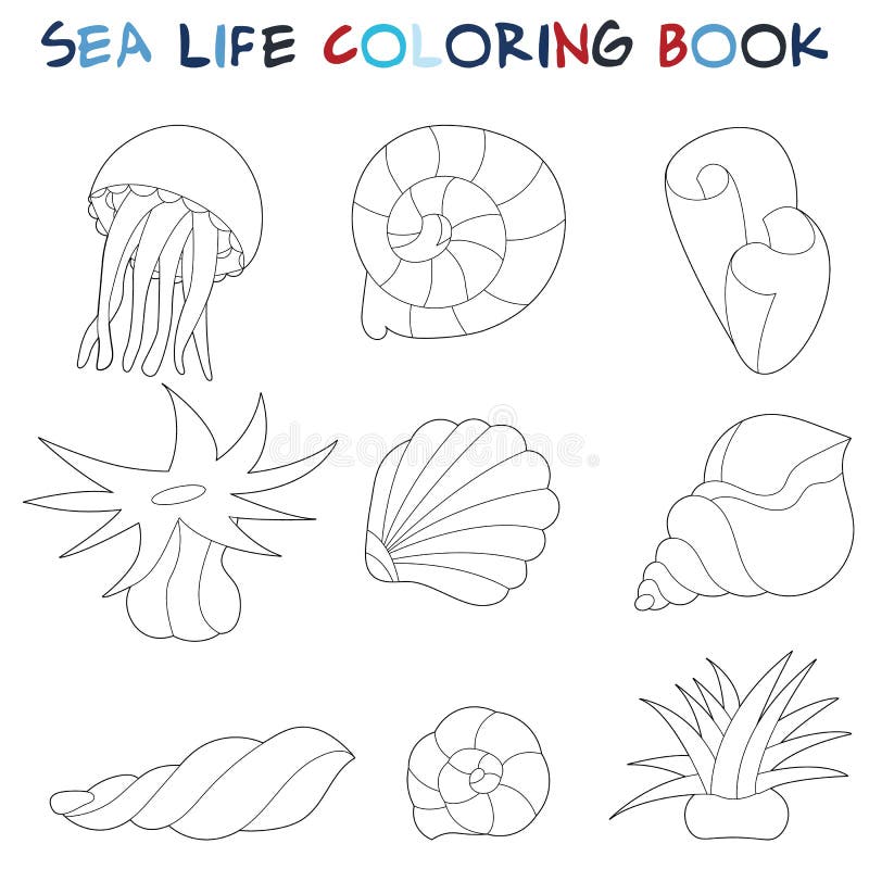 Coloring pages underwater world stock illustrations â coloring pages underwater world stock illustrations vectors clipart