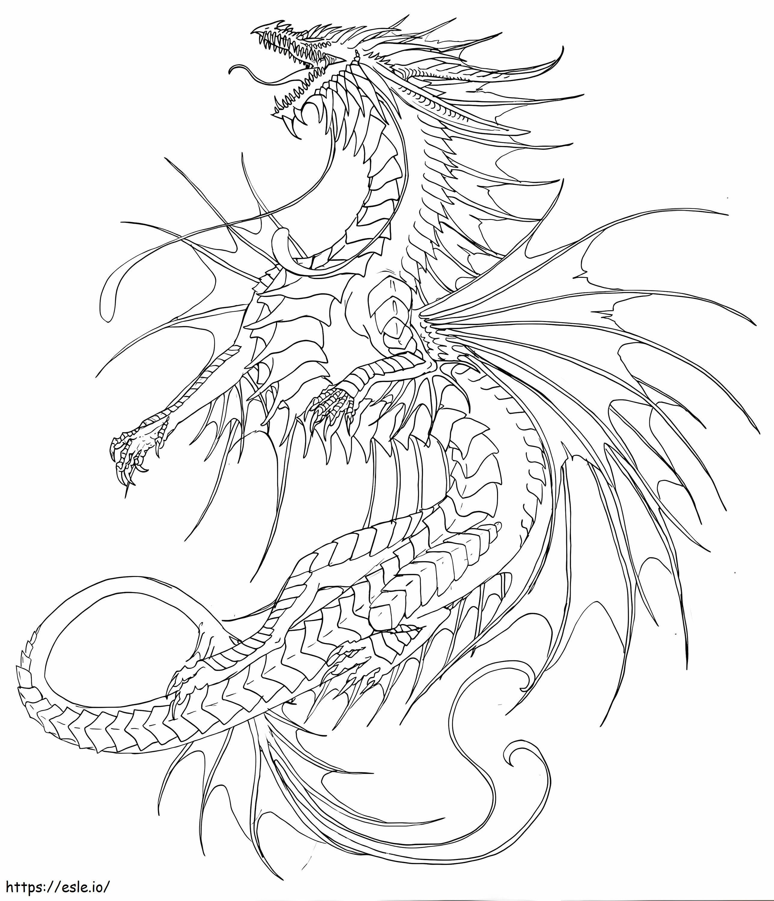 Amazing sea serpent coloring page