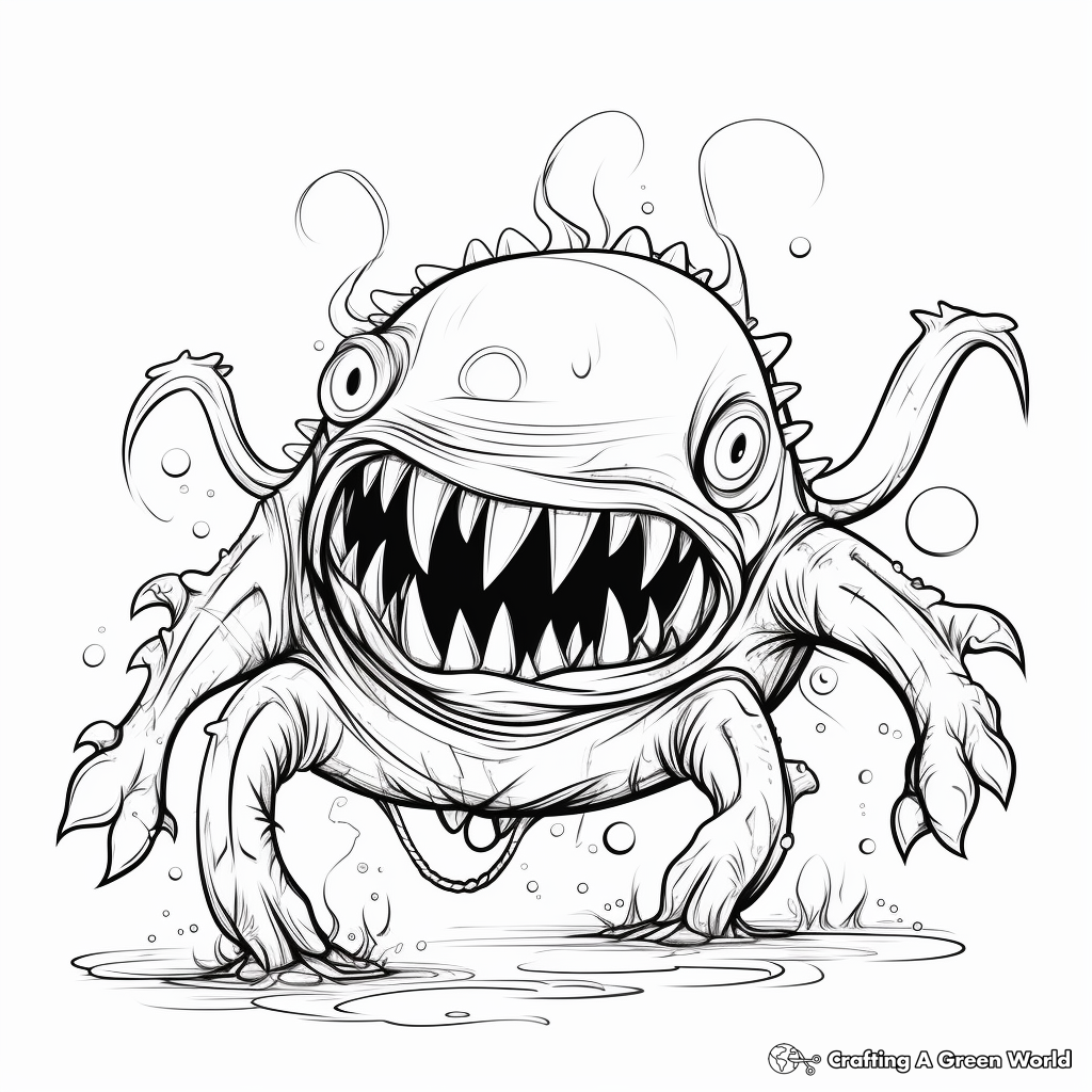 Angler fish coloring pages