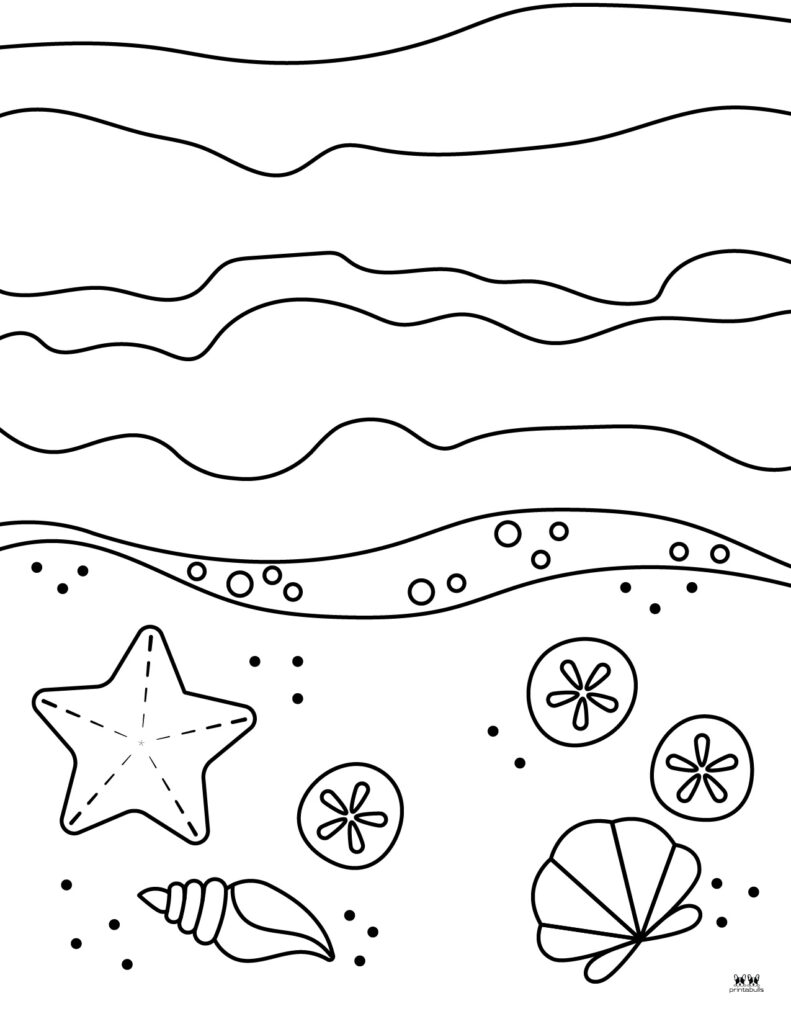 Beach coloring pages