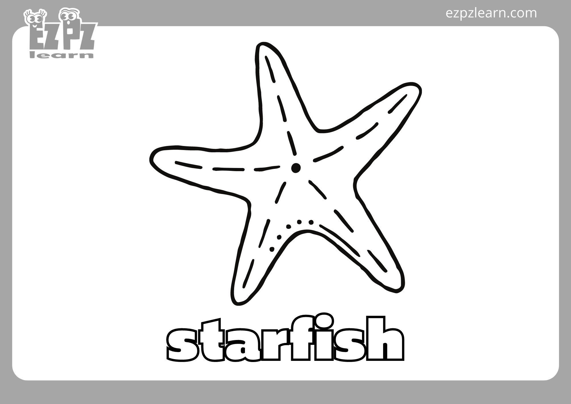 Starfish coloring page