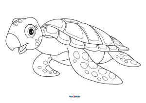 Printable sea turtle coloring pages for kids