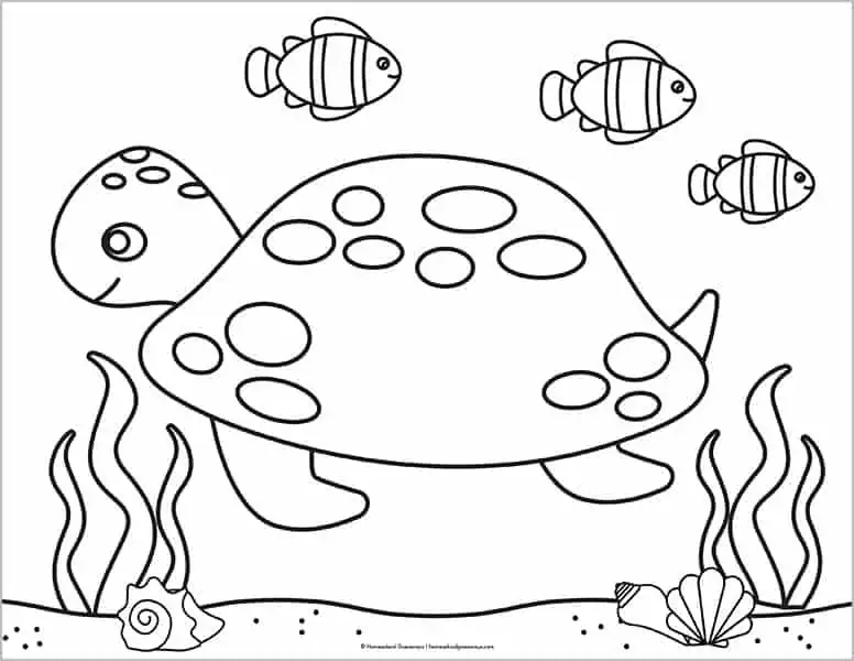 Free printable sea turtle coloring pages templates