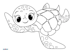 Printable sea turtle coloring pages for kids