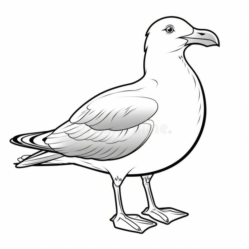 Seagull coloring stock illustrations â seagull coloring stock illustrations vectors clipart