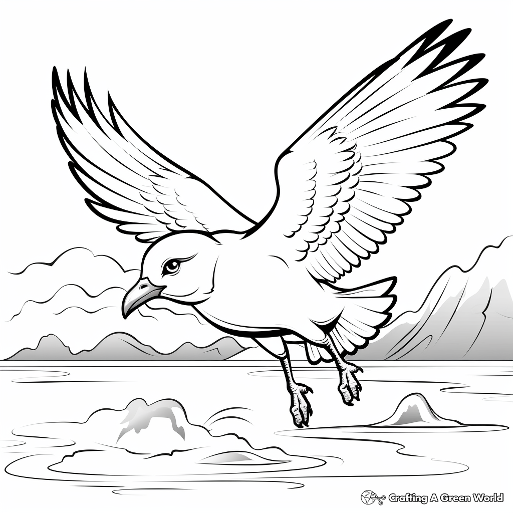 Seagull coloring pages