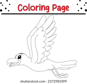 Flying bird coloring book stock photos