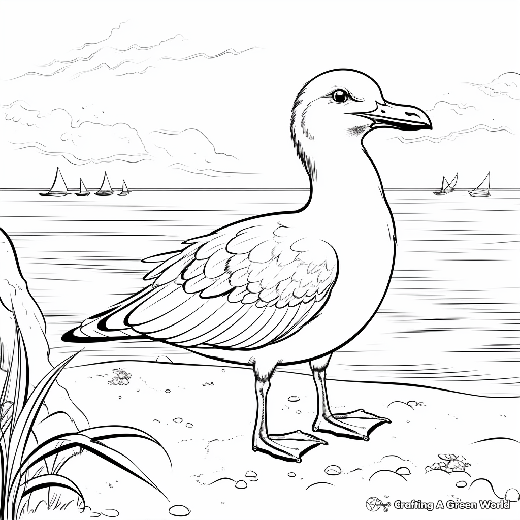 Seagull coloring pages