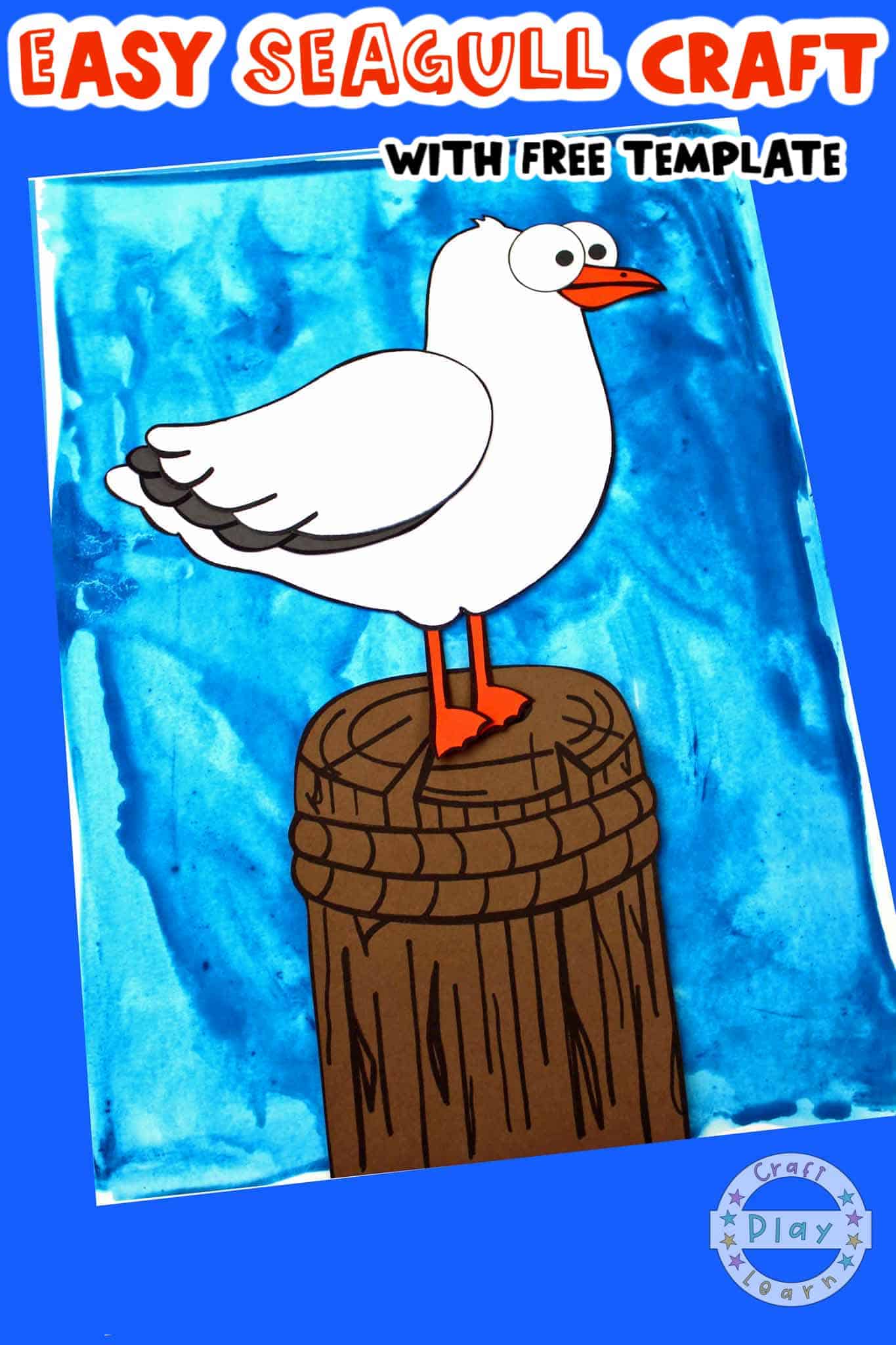 Kids seagull art and craft project