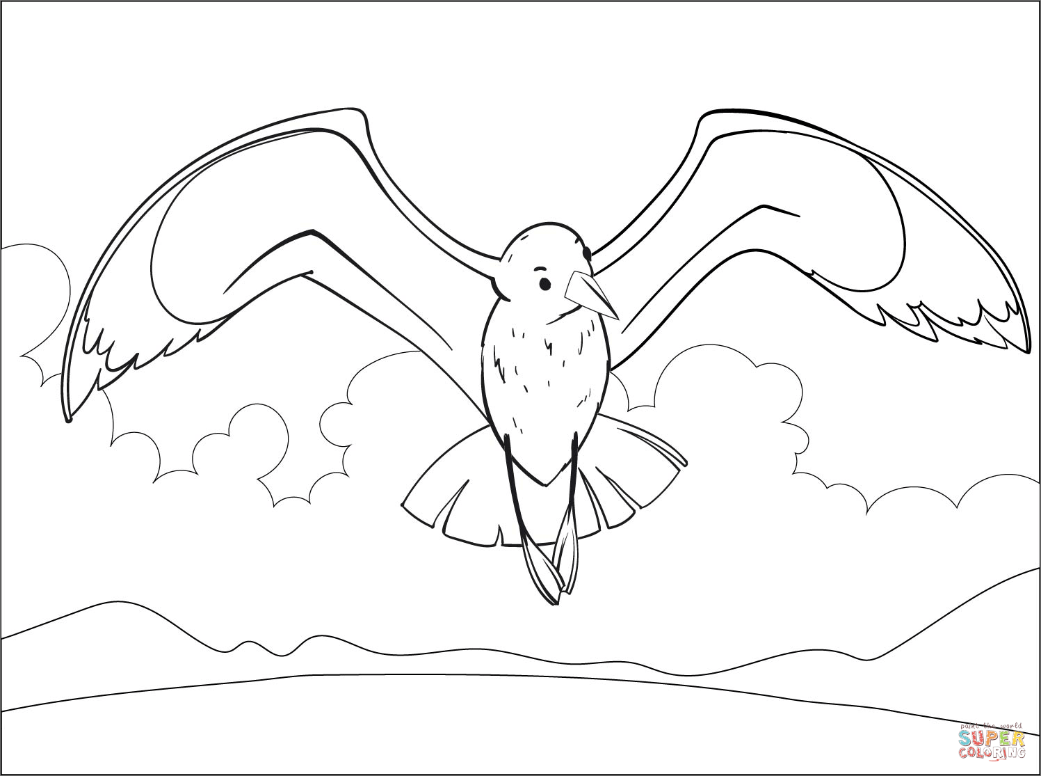 Seagull coloring page free printable coloring pages