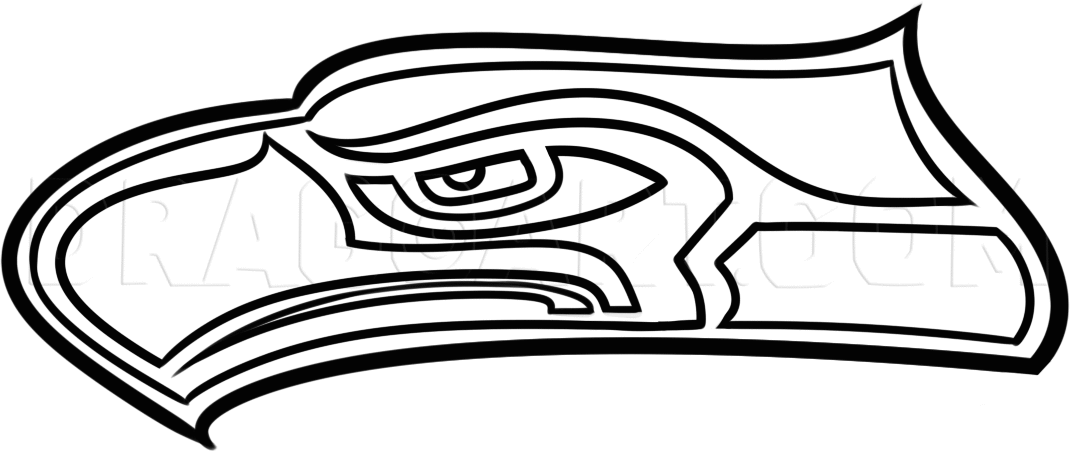 How to draw the seahawks step by step drawing guide by dawn dragoart seattle seahawks logo seahawks painting seahawks