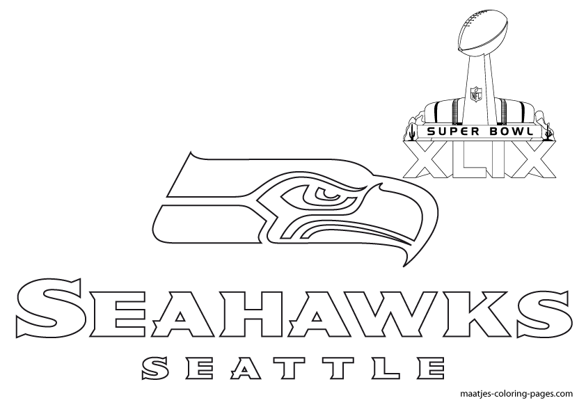 Free printable super bowl seattle seahawks coloring pages