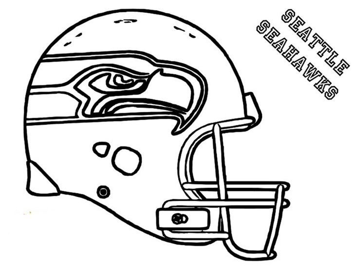 Printable coloring pages football coloring pages seahawks colors football helmets