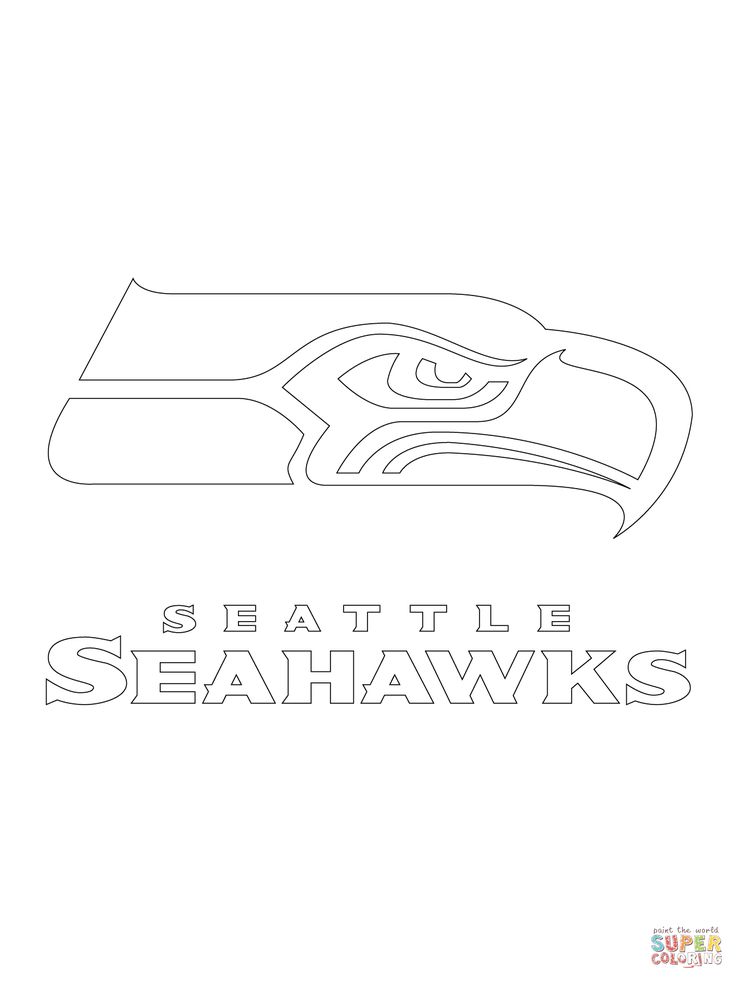 Seattle seahawks logo coloring page supercoloring seattle seahawks logo football coloring pages seattle seahawks