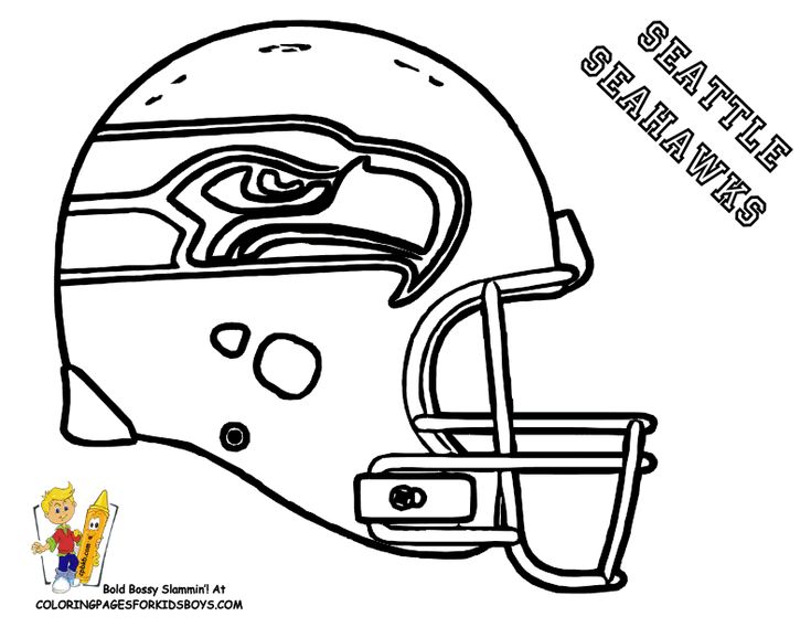 Seattle nfl coloring pages football helmet coloring page coloring pages for kids boys free football coloring pages seahawks football helmets