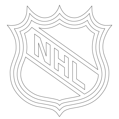 Nhl logo coloring page free printable coloring pages