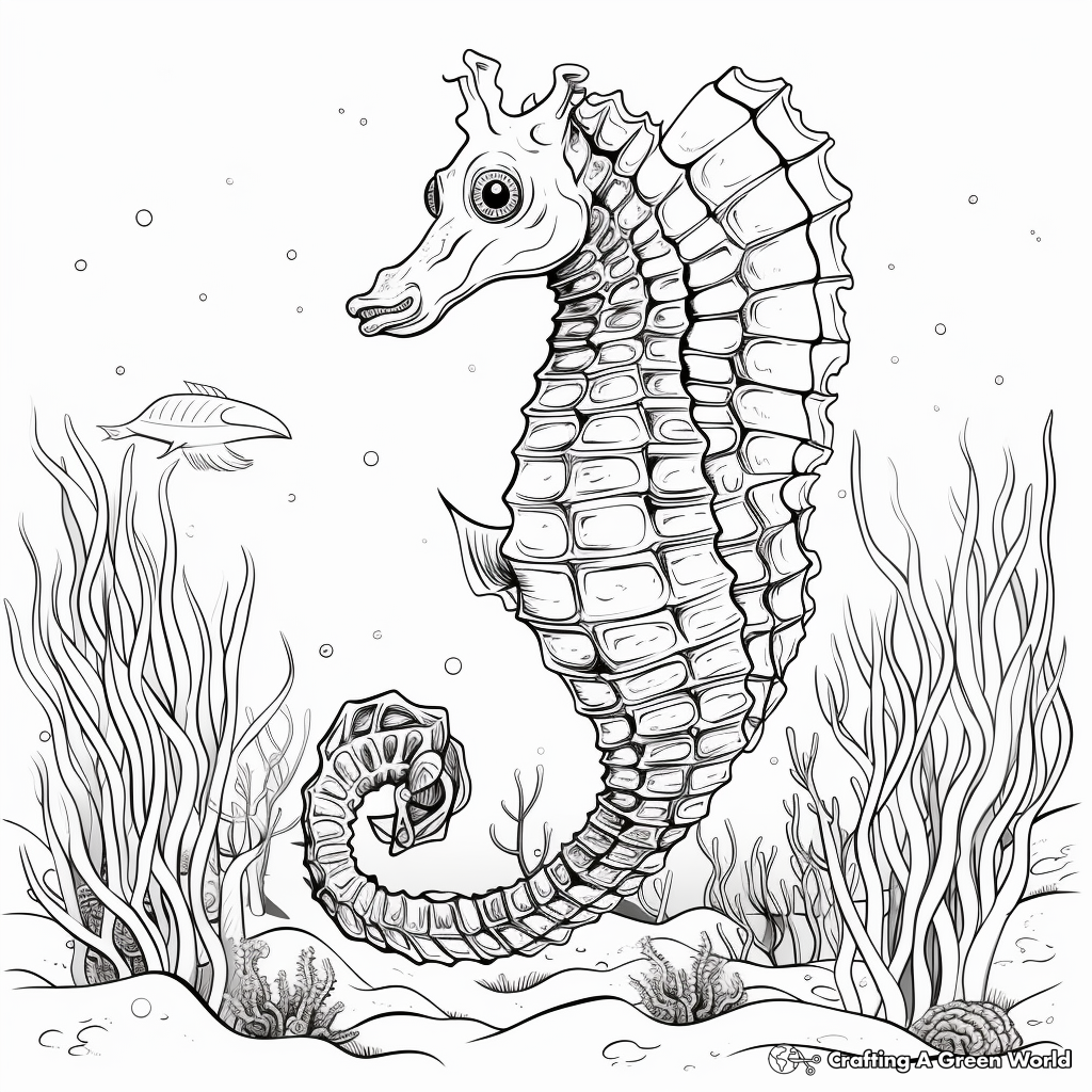 Seahorse coloring pages